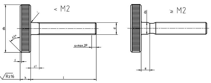 DIN 653 Flat Knurled Thumb Screws