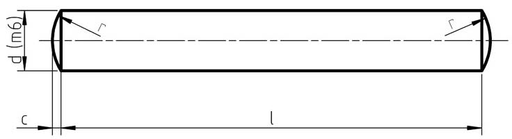 DIN 7 / ISO 2338 : Dowel Pins (M6 Tolerance)