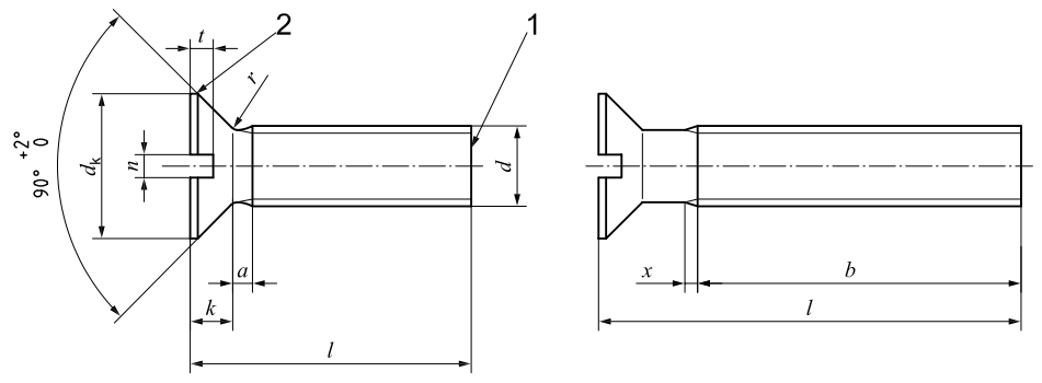 ISO 2009 : Slotted Countersunk Head Screws