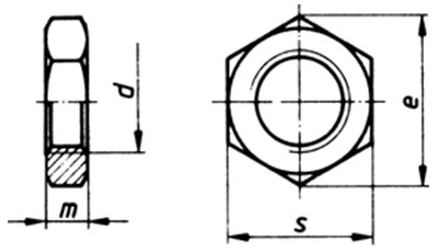 ISO 8675 Thin Hexagon Nuts with Metric Fine Pitch Threads