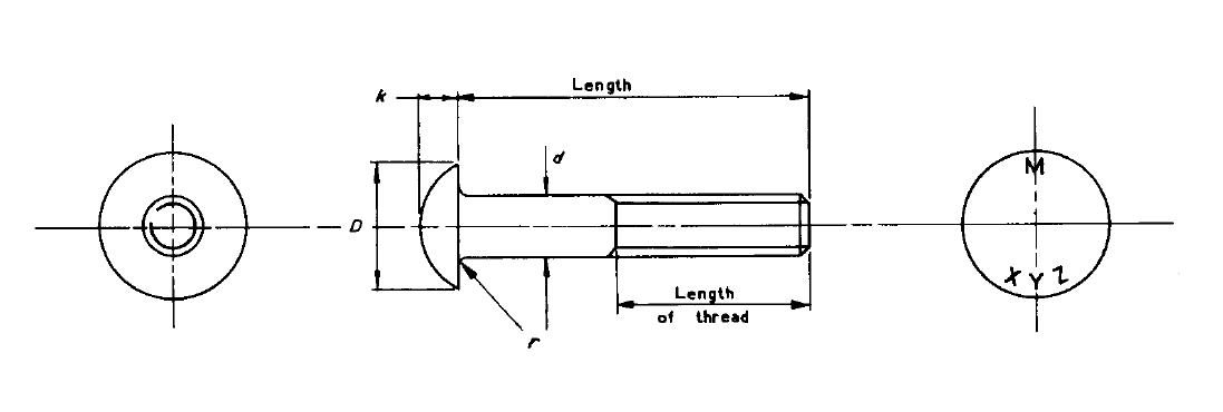 BS 4933 Cup Head Bolts and Screws